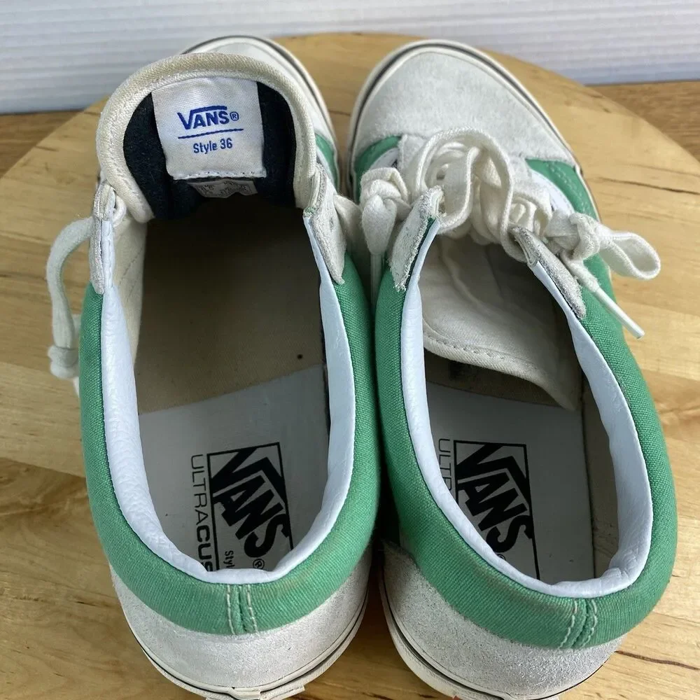 Van’s Old Skool DX Anaheim Factory White Green Men’s 8.5 Women’s 10